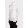 Beige wool and cashmere turtleneck