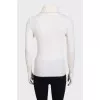 Beige wool and cashmere turtleneck