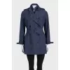Blue cloak with a belt