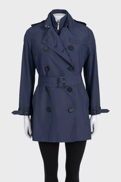 Blue cloak with a belt