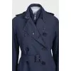 Blue cloak with a belt