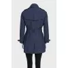 Blue cloak with a belt