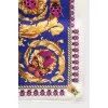Beige scarf with a colorful print