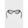 Cat eye glasses with black plastic frame