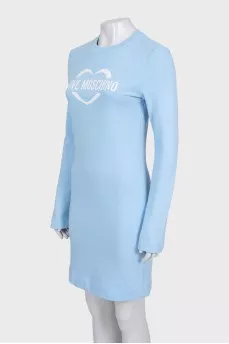 Blue dress with print