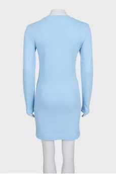 Blue dress with print