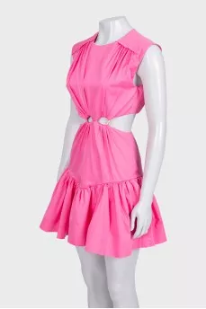 Pink dress with cutout waist and tag
