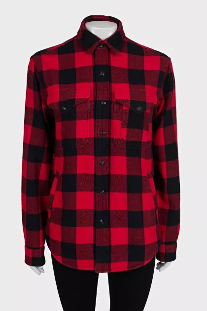 Two-tone checkered shirt