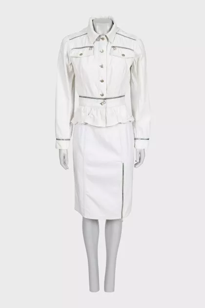 Structured jacket and skirt suit
