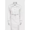 Structured jacket and skirt suit