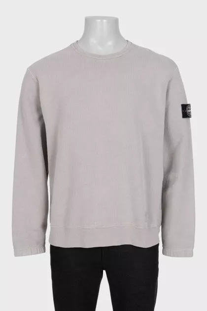 Men's straight-cut sweatshirt with logo