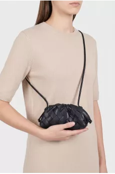 Mini woven leather bag