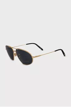 Black sunglasses with gold frames