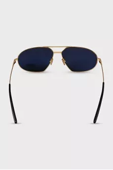 Black sunglasses with gold frames