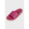 Pink printed flip-flops