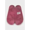 Pink printed flip-flops