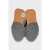 Men's sneakers with blue suede inserts