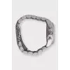 Round silver watch