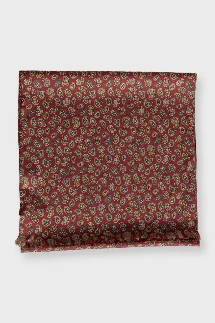Paisley Print Silk Scarf