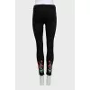 Black skinny jeans with embroidery