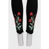 Black skinny jeans with embroidery