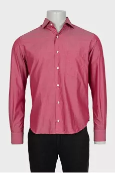 Men's pink shirt with a pocket