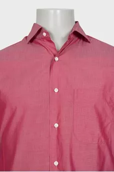 Men's pink shirt with a pocket