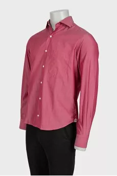 Men's pink shirt with a pocket