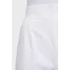 White high-waist shorts with a zipper