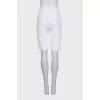 White high-waist shorts with a zipper