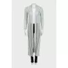 Semi-transparent straight-cut cardigan