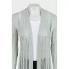 Semi-transparent straight-cut cardigan