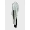 Semi-transparent straight-cut cardigan