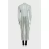 Semi-transparent straight-cut cardigan