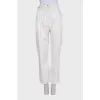 Beige balloon pants with pockets