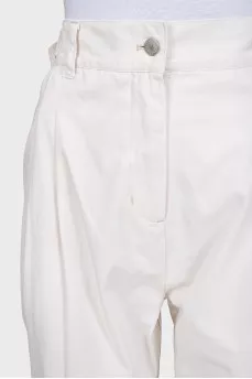 Beige balloon pants with pockets