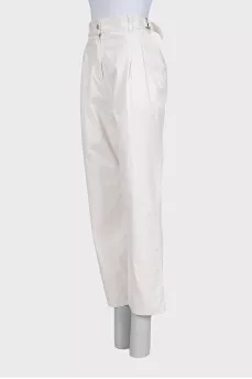 Beige balloon pants with pockets
