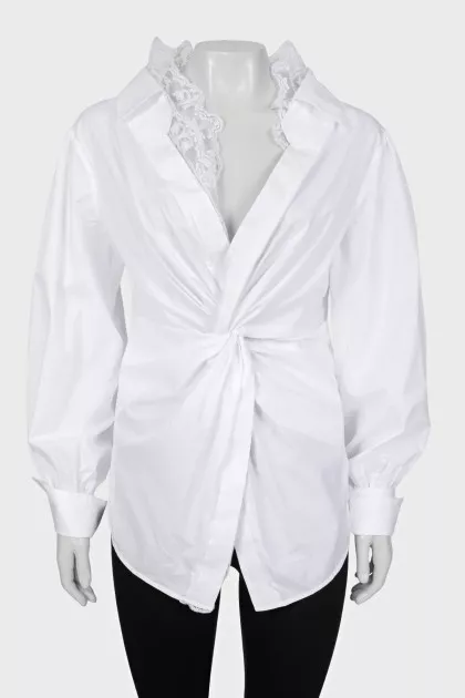 White lace shirt with tag