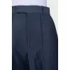 Wide-leg trousers with creases and tag