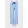 Straight-leg trousers with ties
