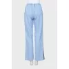 Straight-leg trousers with ties