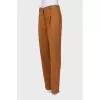 Straight-leg wool trousers