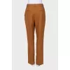 Straight-leg wool trousers