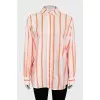 White shirt with orange stripes