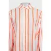 White shirt with orange stripes