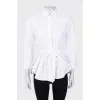 White blouse with a belt