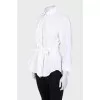 White blouse with a belt