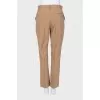 Brown wool straight-leg trousers