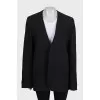 Black straight-cut jacket