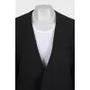 Black straight-cut jacket